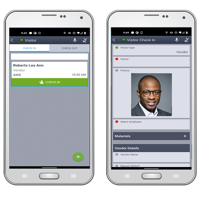 Gestion des visiteurs mobile